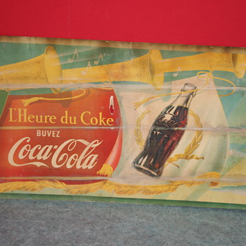 coca cola cardboard poster