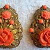 FAUX CORAL SHOE OR DRESS CLIPS