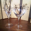 Kosta Boda by Bertil Vallien 'Chateau' champagne and wine glasses