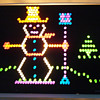 Retro Christmas...Lite Brite snowman....