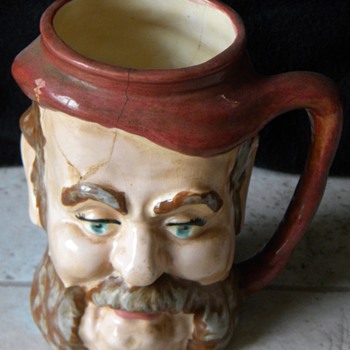 Handpainted Ceramic Mug With A Face