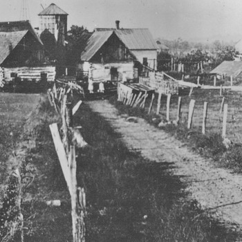 Old family members farm in Nebraska 1920 Log Cabins