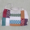 Ladies Leather Color Block Handbag 1