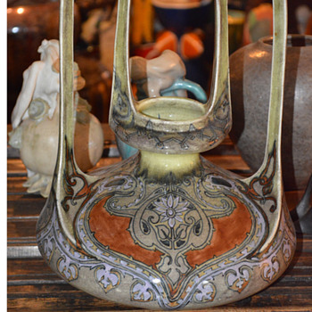 Holland Utrecht Handled Vase - Art Nouveau