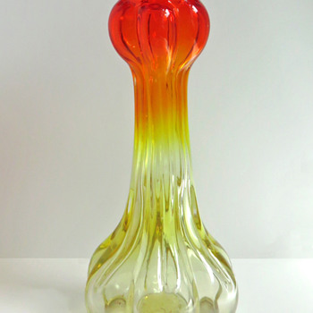 Rare Legras 'Delft' Hyacinth Vase - Art Glass