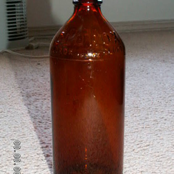 1938 Clorox© Bleach Corked Glass Embossed Bottle - Bottles