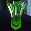 VALLERYSTHAL Vaseline Swung Vase- Unusual Mark- ART VERRIER