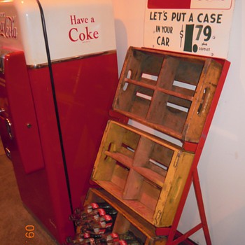 Vintage Coca-Cola Crates and Empties Rack