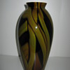 Czechoslovakia Glass Vases Kralik "Marbled" Swirls Decor