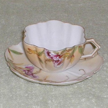 Hand-painted Demitasse Cup & Saucer