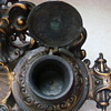 Brass double inkwell reverse side
