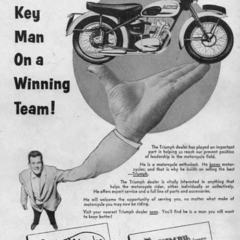 1956 Triumph Motorcycle Advertisements