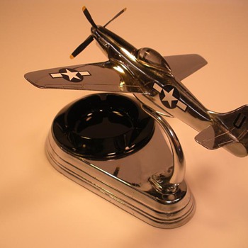 Overhauled Allyn P-51 Chrome Ashtray - Military and Wartime