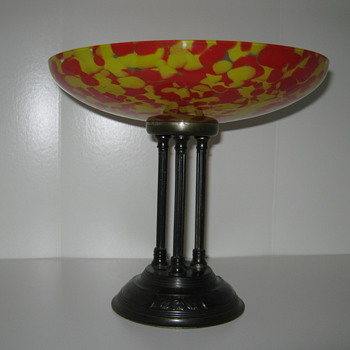 Czechoslovakia Glass Tazza - Art Glass