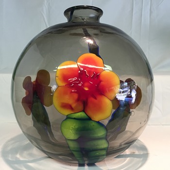 Kralik Marquetry- Clear base - Art Glass
