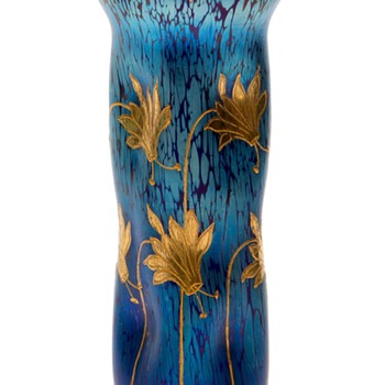 Loetz Cobalt Papillion PN II/437 Franz Hofstötter. 1900. - Art Nouveau