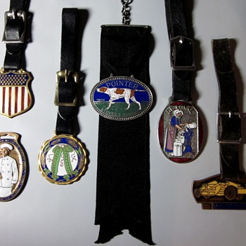 Some of my favorite enameled fobs. 