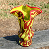 Franz Welz Chartreuse Variegated Vase
