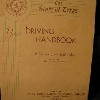 1940 and 1944 Texas Driving Handbooks