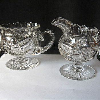 ANTIQUE  HAWKES CUT GLASS  (2 ITEMS) - Glassware