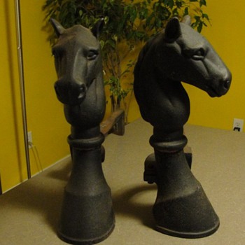 Cast Iron Horse Head / Hoof Andirons