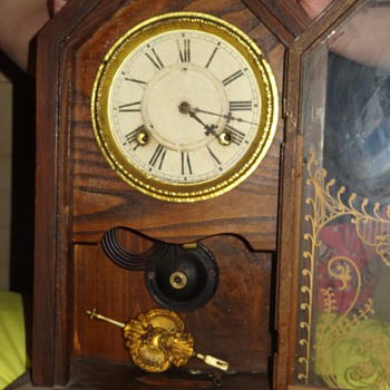 old wooden clock - Clocks