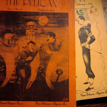 Here are just a couple of the US Naval magazines THE PELICAN that my grandfather was responsible for