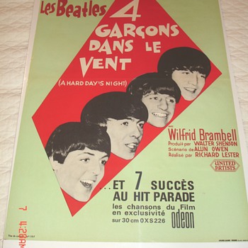 The Beatles, "A Hard Day's Night"  in French "4 Guys in the Wind" - Posters and Prints