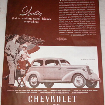 Vintage Chevy Ad Master De Luxe 1935
