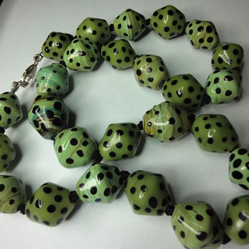 Venetian glass bead necklace