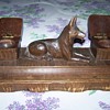 Wood Dog Inkwell