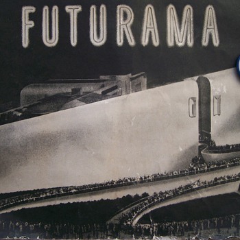 GM Futurama 1939 Worlds Fair Book & Pin