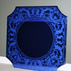 Cobalt blue glass mirror by Nurre