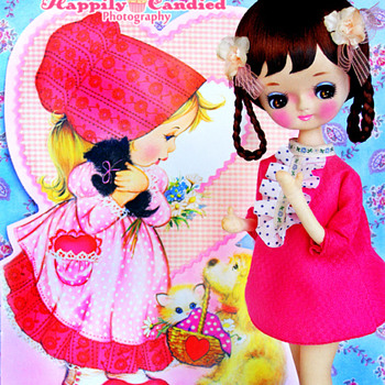 Vintage 1960s-1970s Japanese Pink Hekinan Doll (aka Pose Doll & Bradley Doll) - Dolls