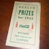 1933 Coca-Cola Prize Booklet