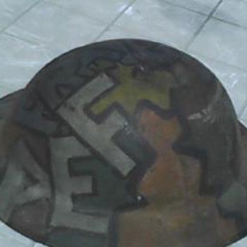 WW1 Painted Helmet - AEF France