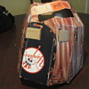 Promotional cardboard Yankees mitt with layout poster