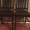 Old Wooden Slat Back Chairs