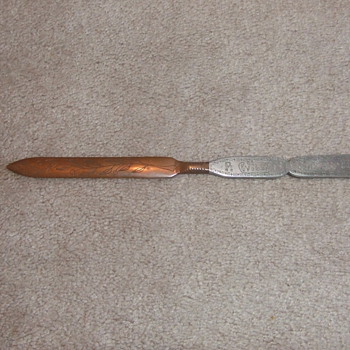 WW1 POW made letter opener with soldier ID - Military and Wartime