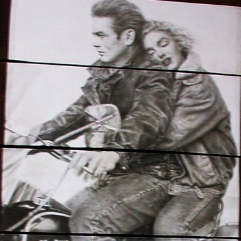 James Dean and Marilyn Monroe...on a Harley Davidson
