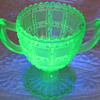 Vaseline Glass Sugar Bowl