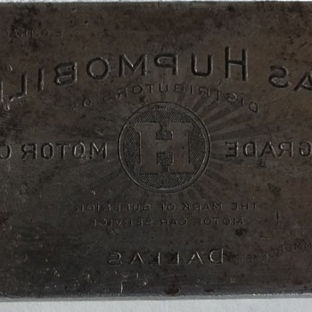 Stamping Die For Dallas Hupmobile Company - Classic Cars