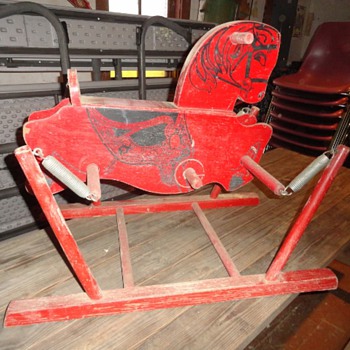 Antique Wooden Hobby Horse - Toys