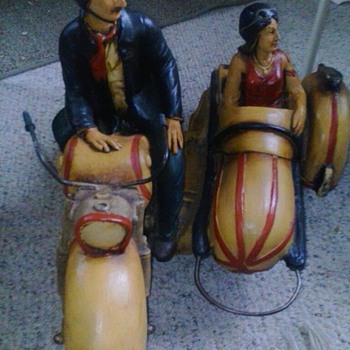 Lindy and Larry Motorcycle with side car