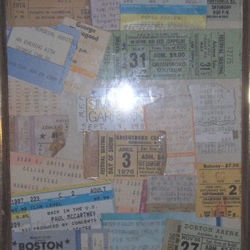 Concert Tickets Stubs from Concerts I went to.