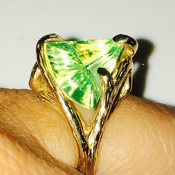 Vintage Lemon Citrine Organic 14k Mounting Ring - Fine Jewelry
