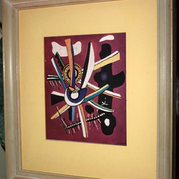 Old print of 'Composition' by Fernand Leger, 1943.