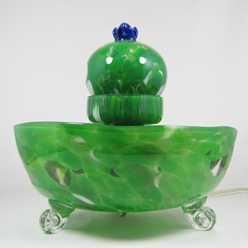 RARE Karl Palda Czech art deco era Lamp ca. 193o's - Art Glass