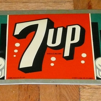 7 UP Soda Sign 1940's