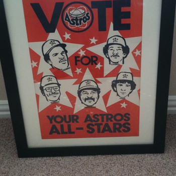 1960's Houston Astros All Star Poster  - Baseball
